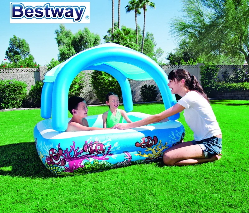 52192 Bestway 1.47 м x 1.22 прямоугольный купол надувной бассейн 58 &quotх 58&quot х 48 &quotнавес