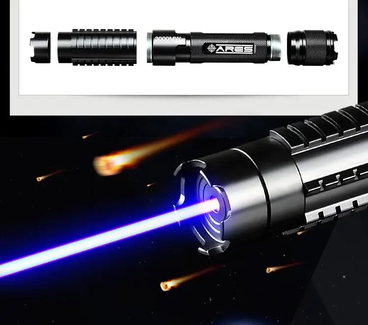 

AAA Most Powerful 200000m 2000w 450nm Blue Laser Pointers Flashlight Burn Match Candle Lit Cigarette Wicked LAZER Torch Hunting
