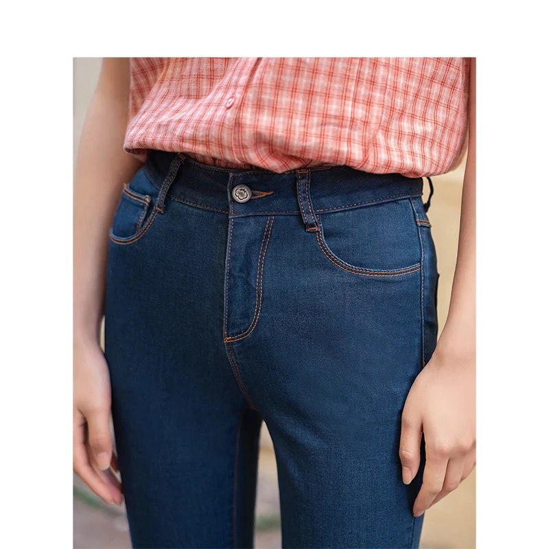 INMAN Летние Ретро повседневные модные тонкие женские джинсы с высокой талией в