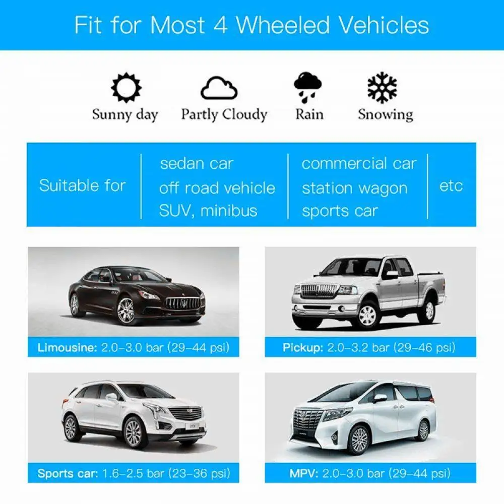 Общий беспроводной TPMS датчик солнечной энергии автомобиля авто система
