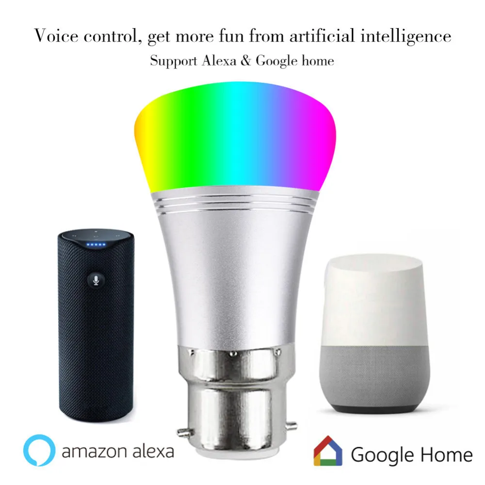 YHINT интеллектуальные WI FI лампы умная Светодиодная лампа легкой работы с Alexa Google