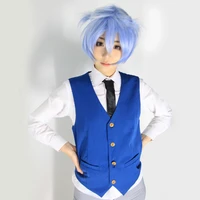 milky way anime assassination classroom shiota nagisa cospaly waistcoat blue waistcoat