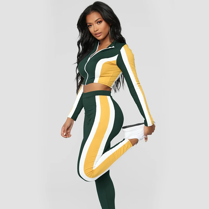 Women's Clothes Leisure Sports Suit High Quality Two Piece Set Long Sleeve Tracksuit Women Korean 2019 spring Winter sportswear | Женская