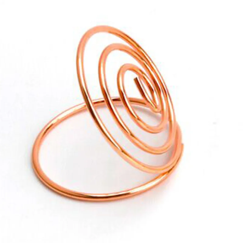 24 Pcs Table Number Holders Ring Shape Card Holder Circle Stereo Note Pad Menu Clips |
