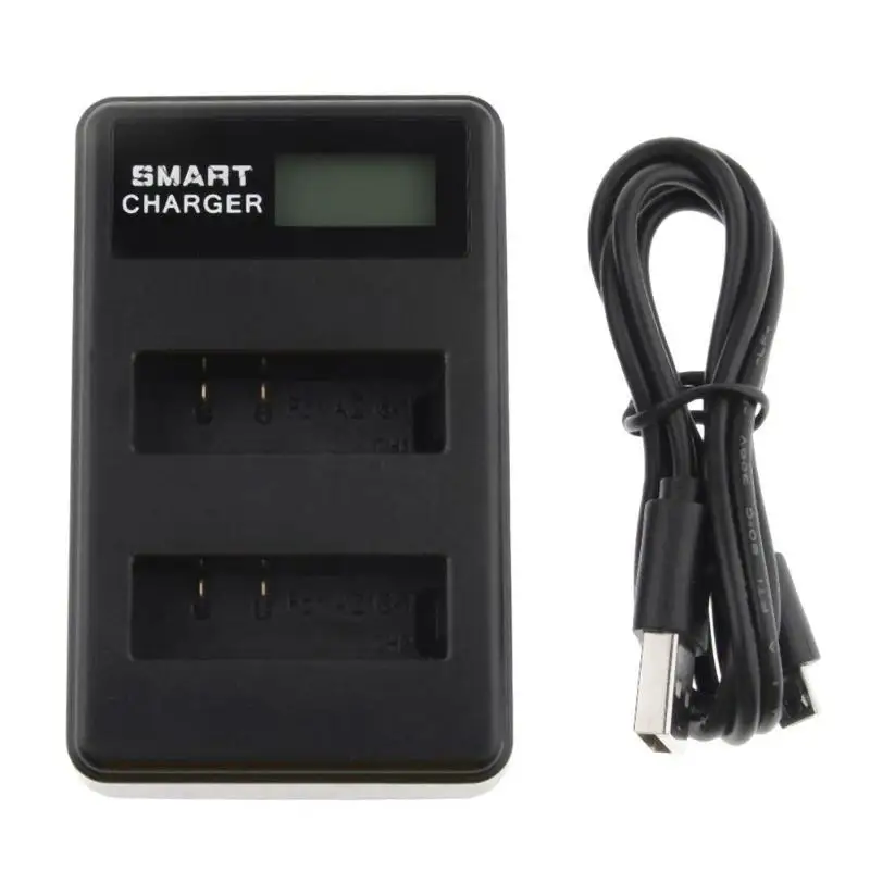 AZ16-1 ЖК-дисплей двойной USB зарядное устройство для Xiaomi Yi экшн-камера зарядка