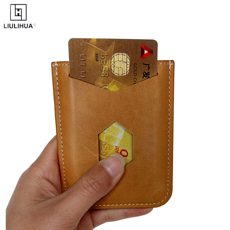Бумажники liulihuaminimalism для мужчин и женщин мужской бумажник с RFID защитой передним