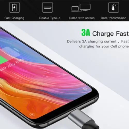 Суперскоростной зарядный кабель 100 см 3 А USB Type C внешний типа штырь для MacBook
