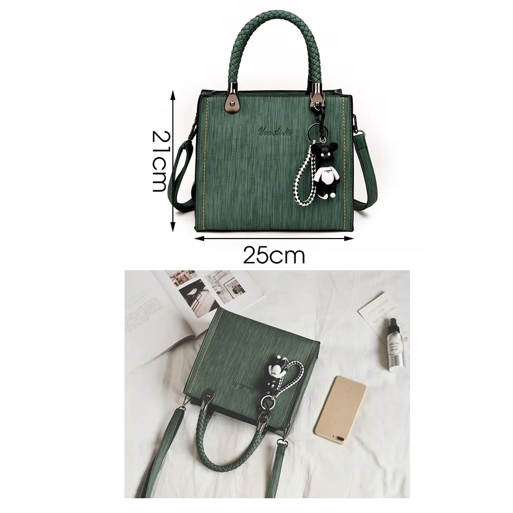 Loshaka Women Leather Handbags Ladies Large Tote Bag Female Square Shoulder Bags Bolsas Femininas Sac New Fashion Crossbody | Багаж и