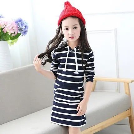 2019 New Pattern Girl Spring Summer Wear Stripe Dress Children Pure Cotton Dresses | Детская одежда и обувь