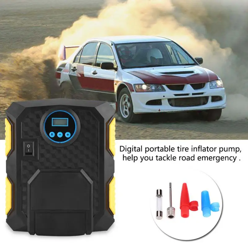 Новый DC 12V электрический цифровой портативный автомобильный насос для