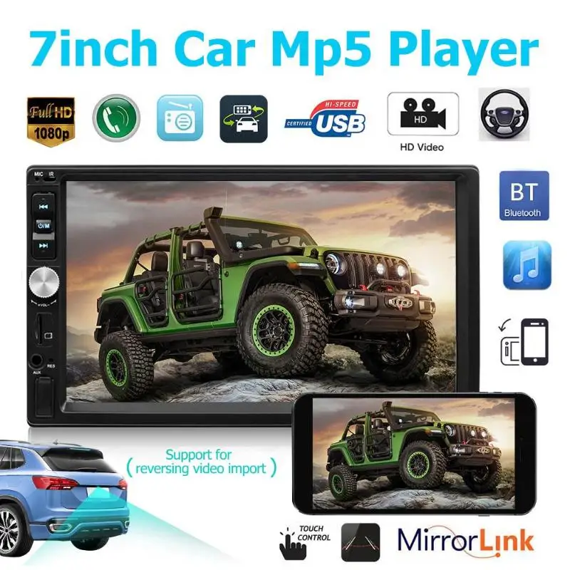 SWM 7012B 7in двойной DIN 2din Bluetooth музыкальный Автомобиль Стерео MP5 плеер AUX вход USB FM