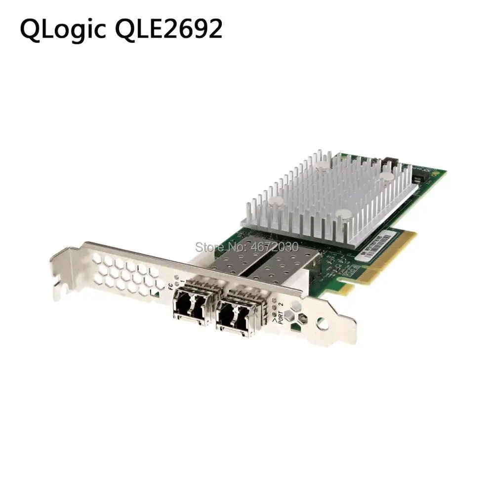 Qlogic 2692 QLE2692-SR-CK 2-Port 16G Gen 5 SFP+ FC SR-Optic PCIe Controller Fibre Channel Adapters HBA Card QLE2692