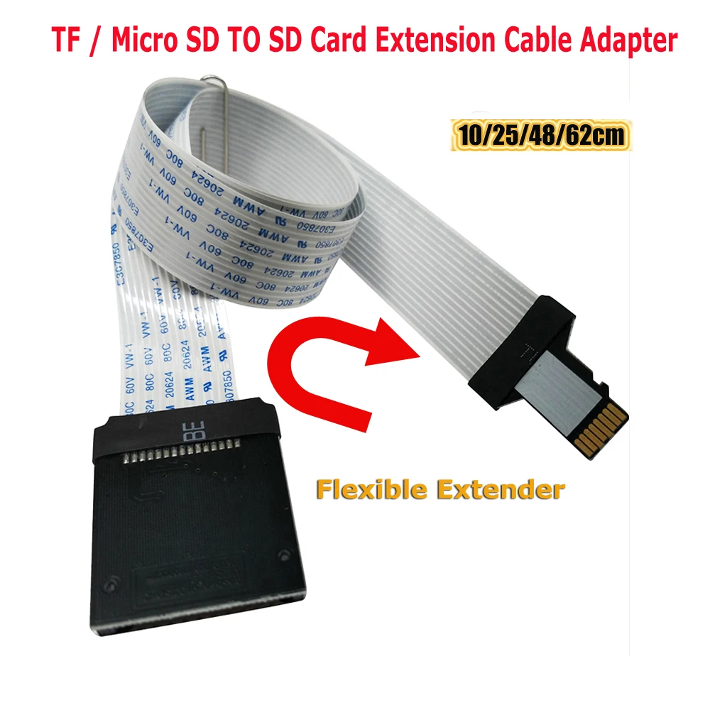 Удлинительный Кабель адаптер для карт TF / Micro SD гибкий удлинитель MicroSD SD/SDHC