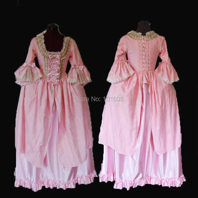 

Tailored!Royal Pink Vintage Costumes Duchess Princess Civil war 18th Rococo Marie Antoinette DRESS Victorian dresses HL-387