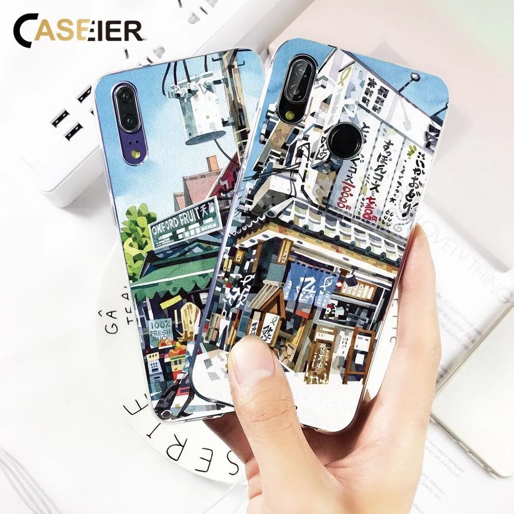 CASEIER Модный чехол для телефона Huawei Honor 8 9 10 Lite японский мультяшный элемент P10 P8 P9 P20