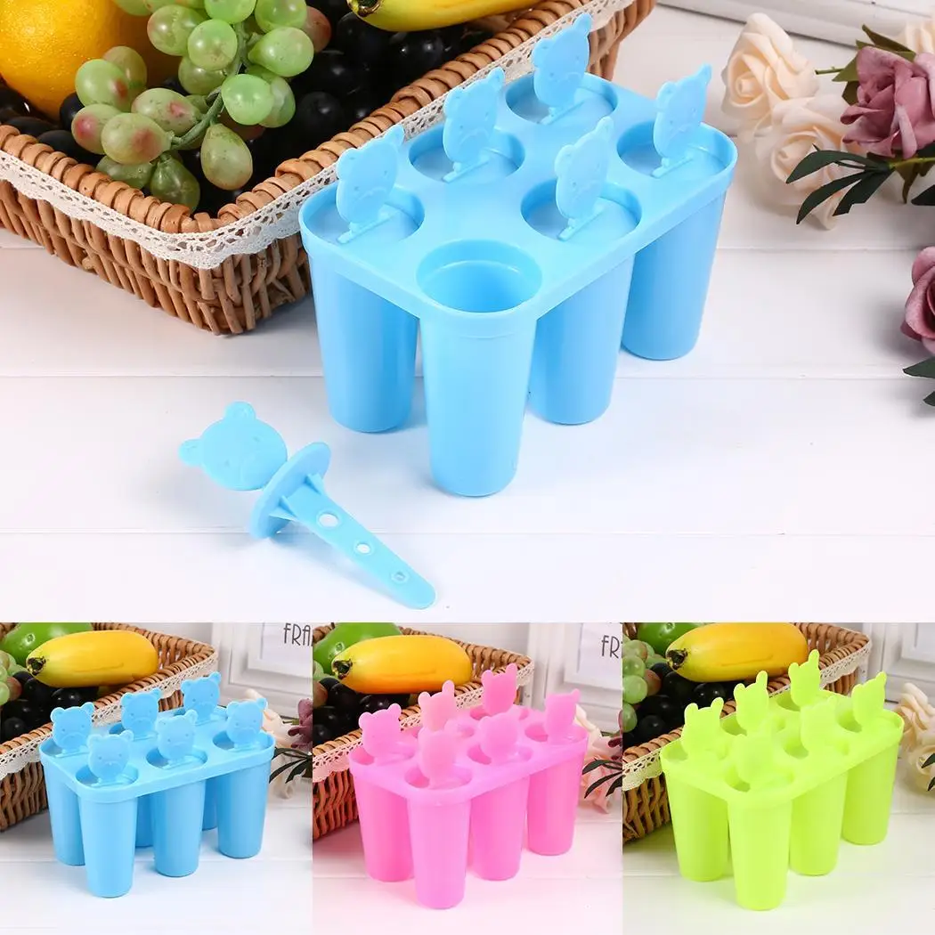 Cut Cartoon DIY Ice Cream Tool Popsicle Green Blue Pink Molds | Дом и сад