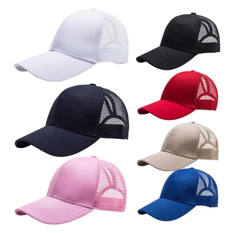 Женская бейсбольная кепка Ponytail Повседневная Спортивная Кепка с сеткой Snapback