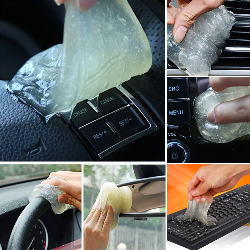 

Sticky Car Glue Gel Dust Cleaner Car Interior Cleaning Tool Auto Glue Gum Clean Dust Mud Tools Glue Gum Cleaning