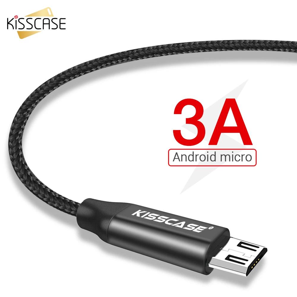 KISSCASE 3A Быстрая зарядка данных Micro USB кабели для Xiaomi Redmi Note 6 5 Pro кабель Samsung S7