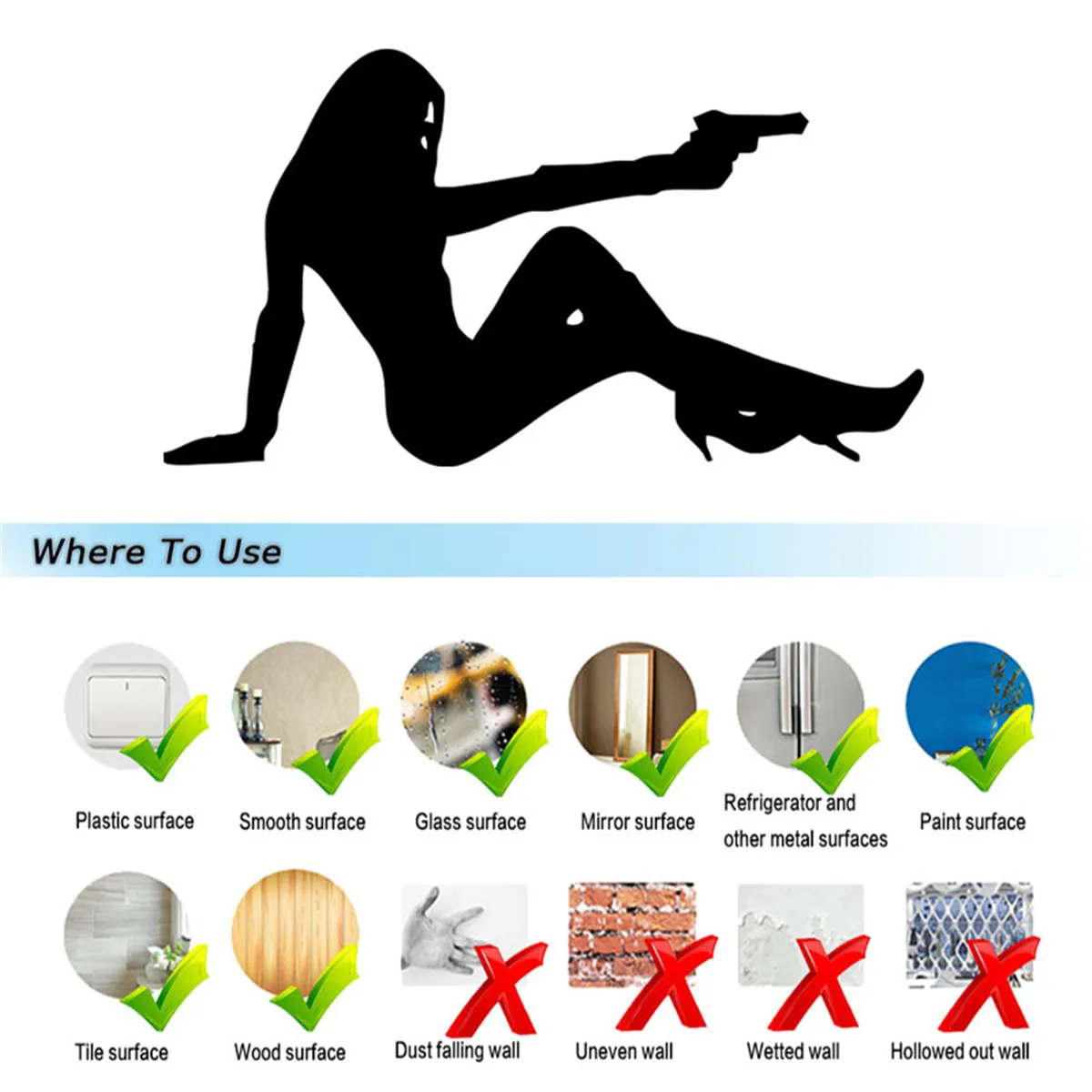 Woman Super Hero Sexy Girl Car Motorcycle Wall Home Glass Door Window Sticker Vinyl Decals | Автомобили и мотоциклы