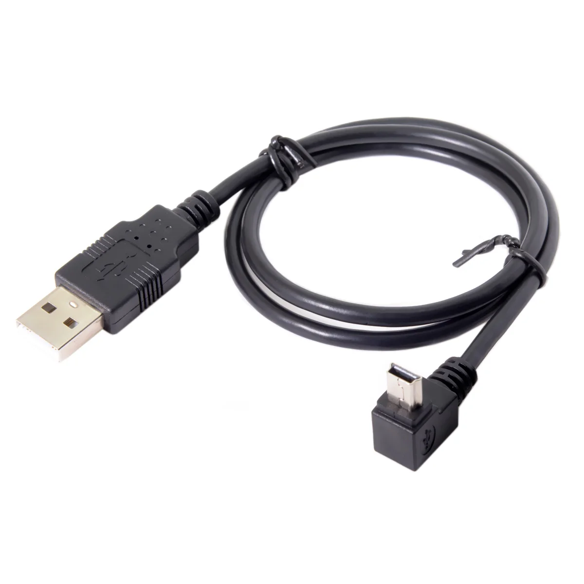 Zihan USB 2 0 A Тип папа до 90 градусов вверх Угловой Mini B 5pin кабель 50 см|Кабели передачи