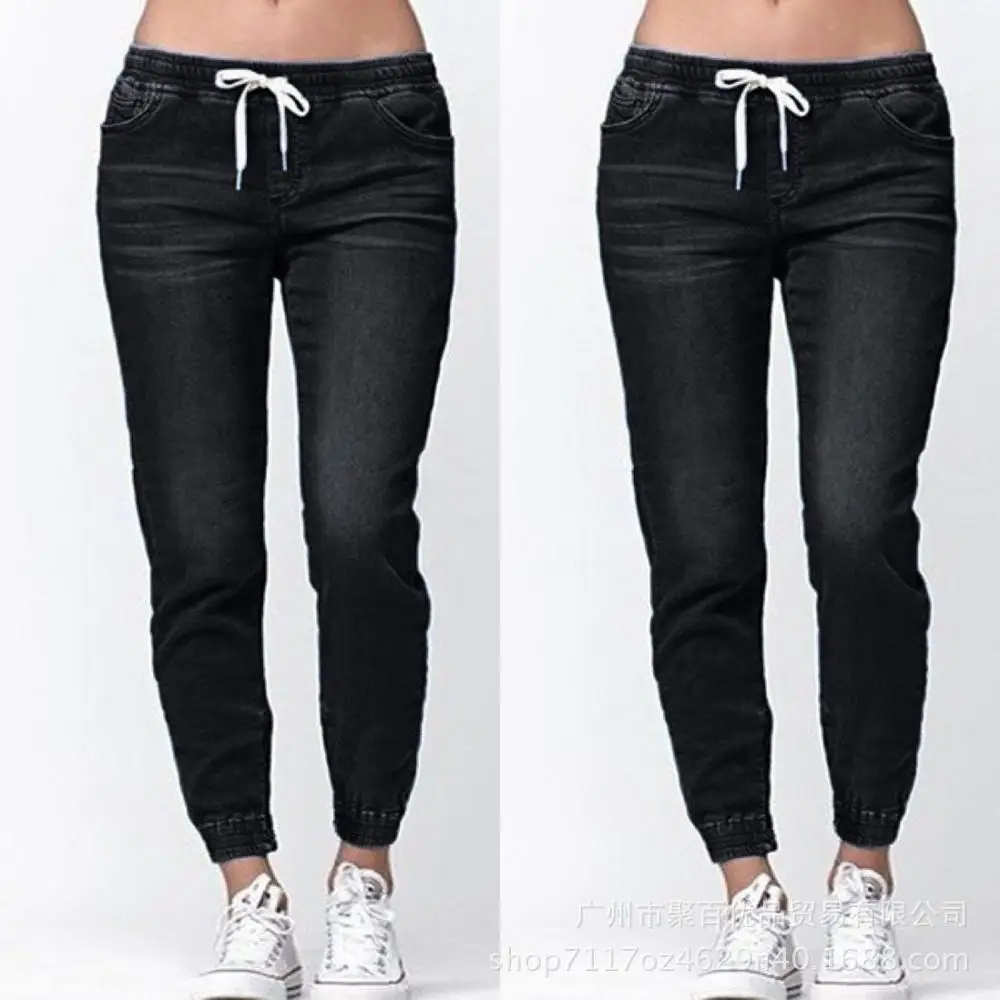 5Xl джинсы большого размера плюс облегающие джоггеры женские с высокой талией