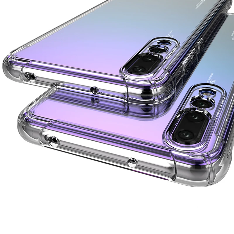 Summfish Full Shockproof Clear Silicone Case For Huawei Mate 10 30 Pro P40 Soft TPU Phone Cover case Honor 9A 8X 7X | Мобильные