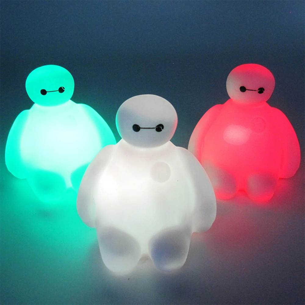 7 цветов Изменение большой герой 6 мультфильм BayMax светодиодный ночник настольная