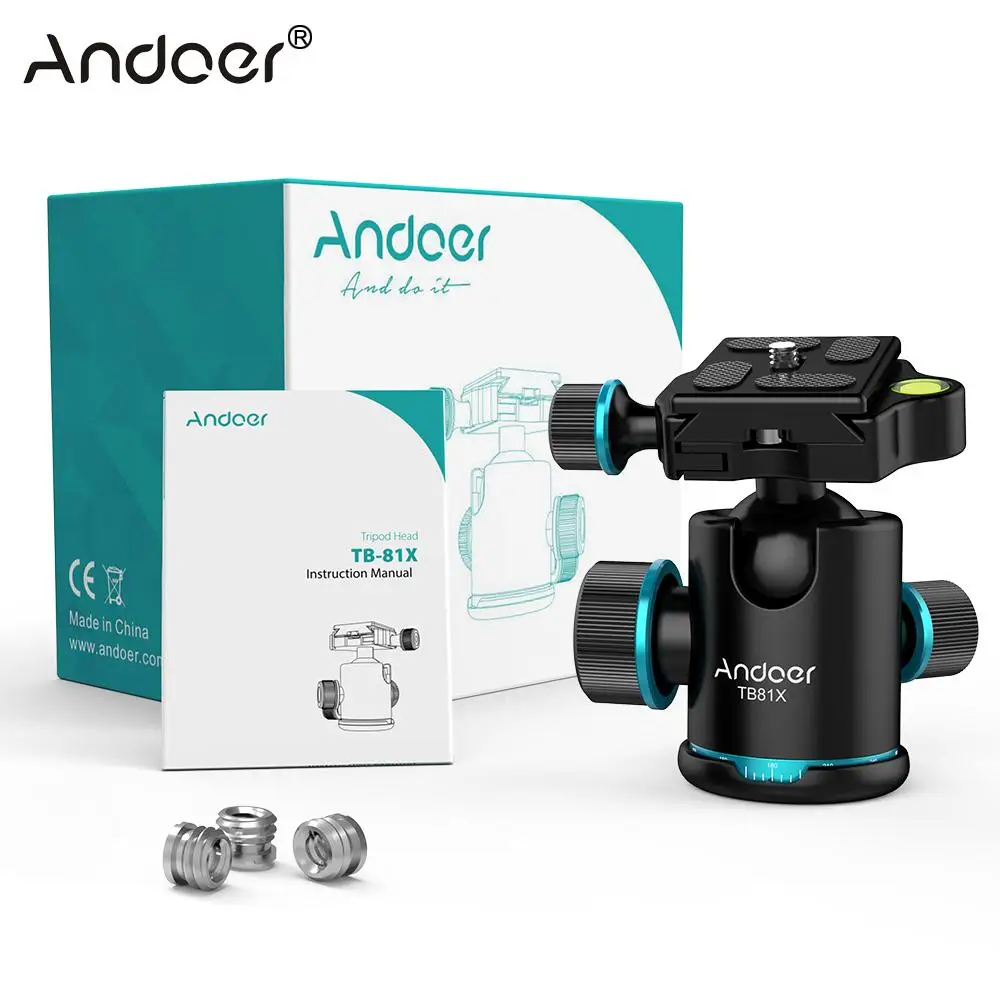 Andoer TB81X шаровая Головка штатива 360 градусов вращающаяся панорамная головка для