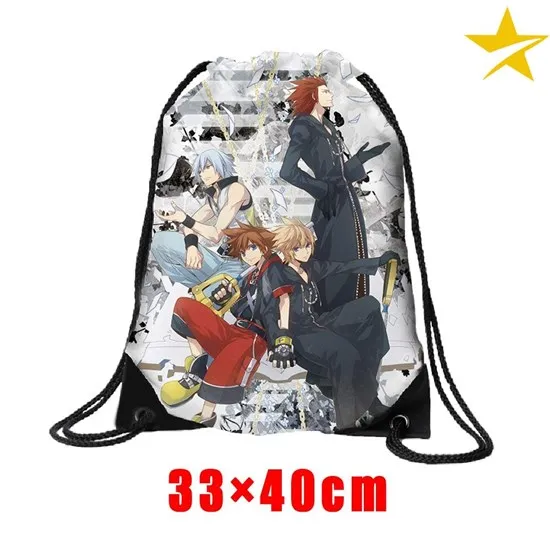Suncomics Горячая игра Королевство Сердца Сора портативный Drawstring сумки дорожный