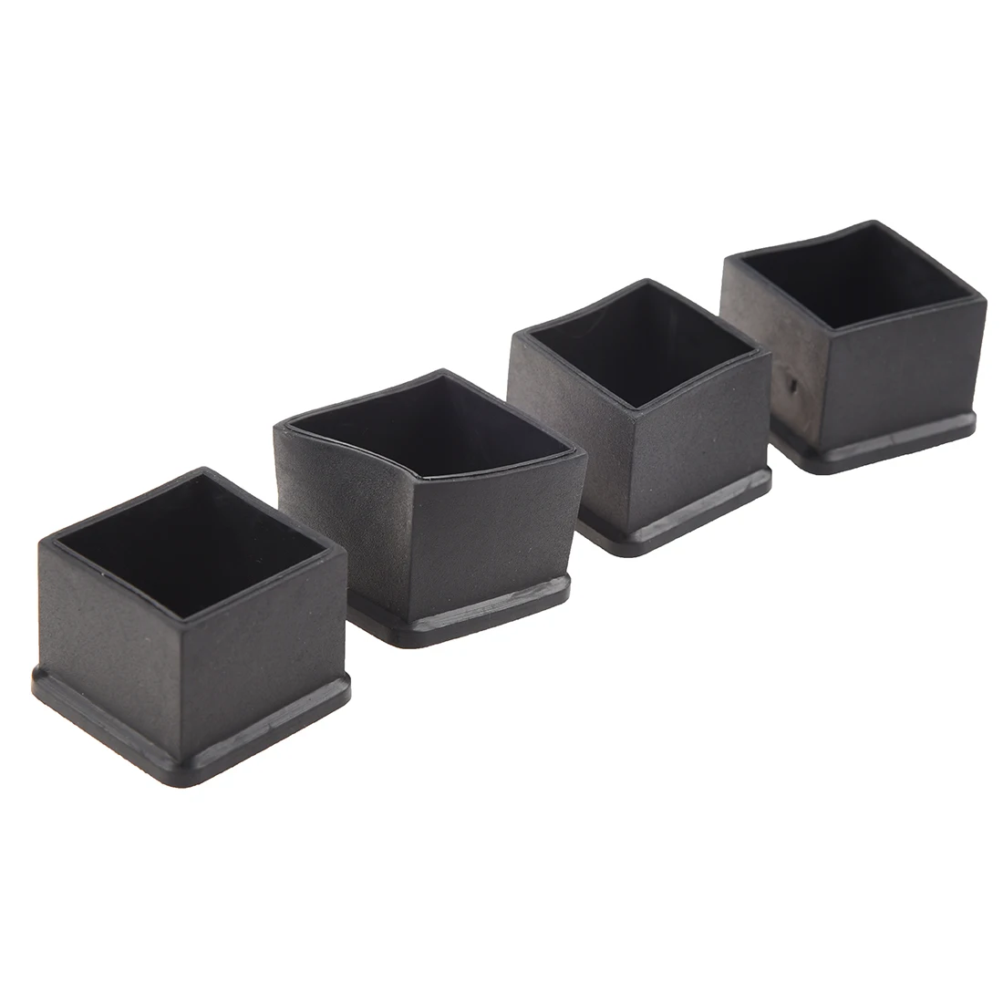Promotion! 15Pcs Black Rubber 30mmx30mm Square Chair Foot Cover Leg Caps Table | Мебель