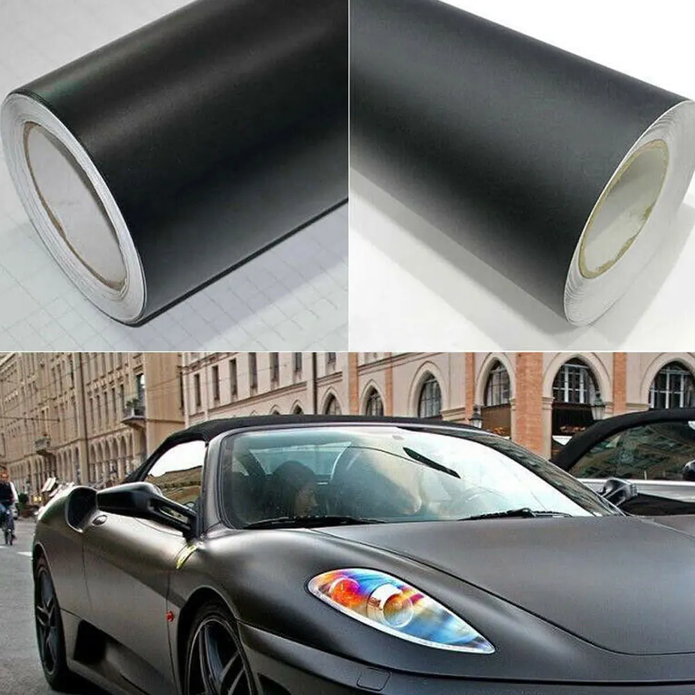 50*126 см матовая Черная Виниловая пленка автомобильная наклейка DIY для автомобиля