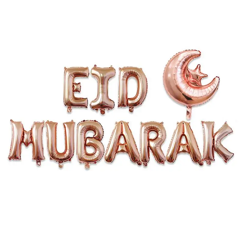 Мусульманские Eid Mubarak шары из фольги в виде букв для мусульманских исламских
