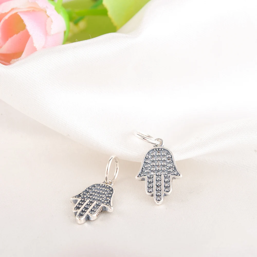 Devolove блестящие Висячие Подвески 925 Серебряный Модный Шарм Бусины Fit Pandora Браслеты