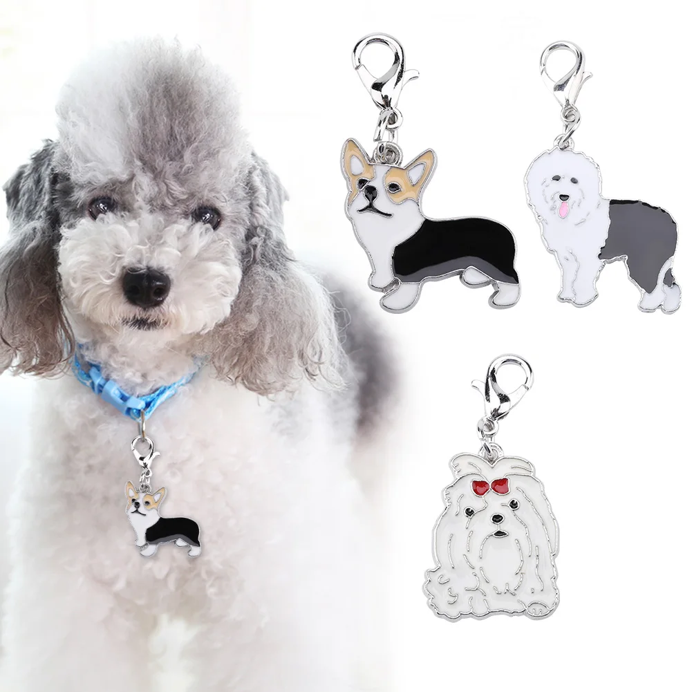 Металлические аксессуары для ошейника домашних животных кулон в форме собаки