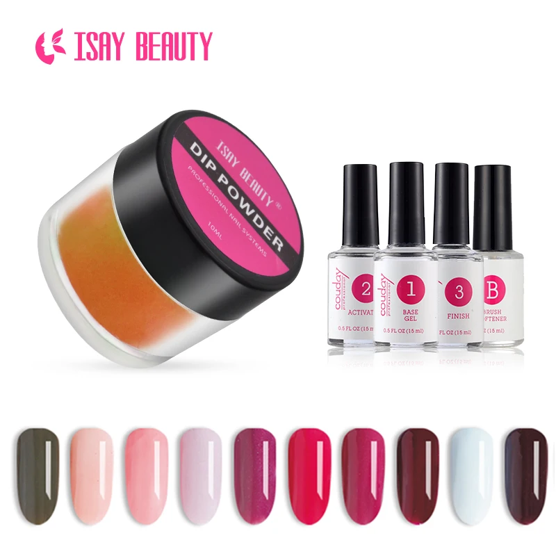 ISAYBEAUTY погружение порошок ногти без лампы лечения натуральный сухой длительный