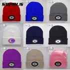 Вязаная шапка с 6 светодиодами, Повседневная теплая зимняя оригинальная перезаряжаемая usb-шапка с фонариком для езды на велосипеде, кемпинга, ветрозащитное оборудование