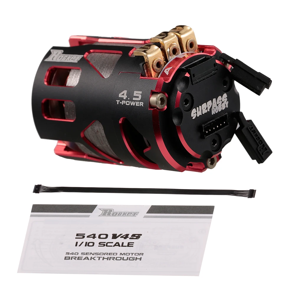 Гоночный мотор SURPASS HOBBY ROCKET V4S 540 4 5 T с двойной датчикой бесколлекторный для