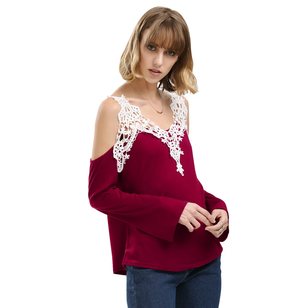 Винтажный Топ Chemise Femme белая кружевная черная Ретро блузка сексуальная Женская