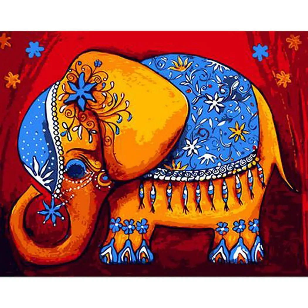 Frameless Rectangle Animal Diy Hand-Painted Digital Oil Painting digital decoration oil painting. Set | Дом и сад