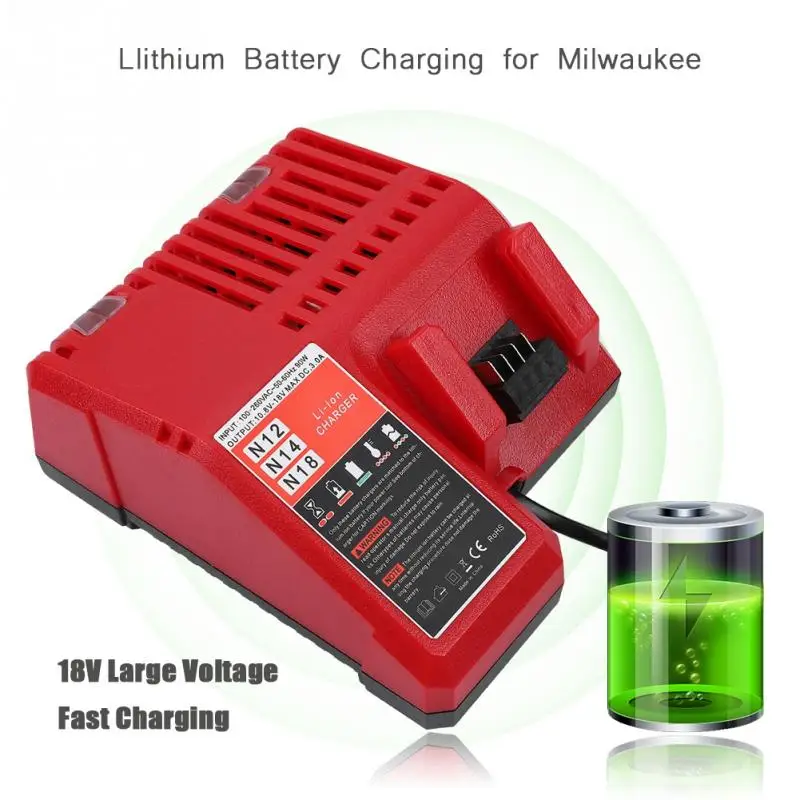 Быстрая зарядка литиевая батарея зарядное устройство для Milwaukee Сейф 18V 110 240V M12/M18 EU