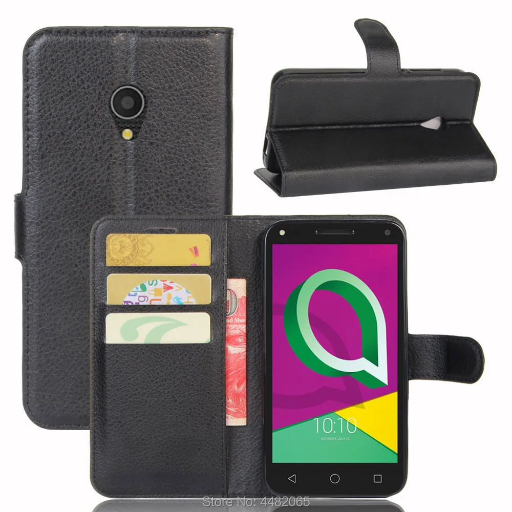 Для Alcatel U5 3G чехол Роскошная Обложка на заднюю панель из искусственной кожи для