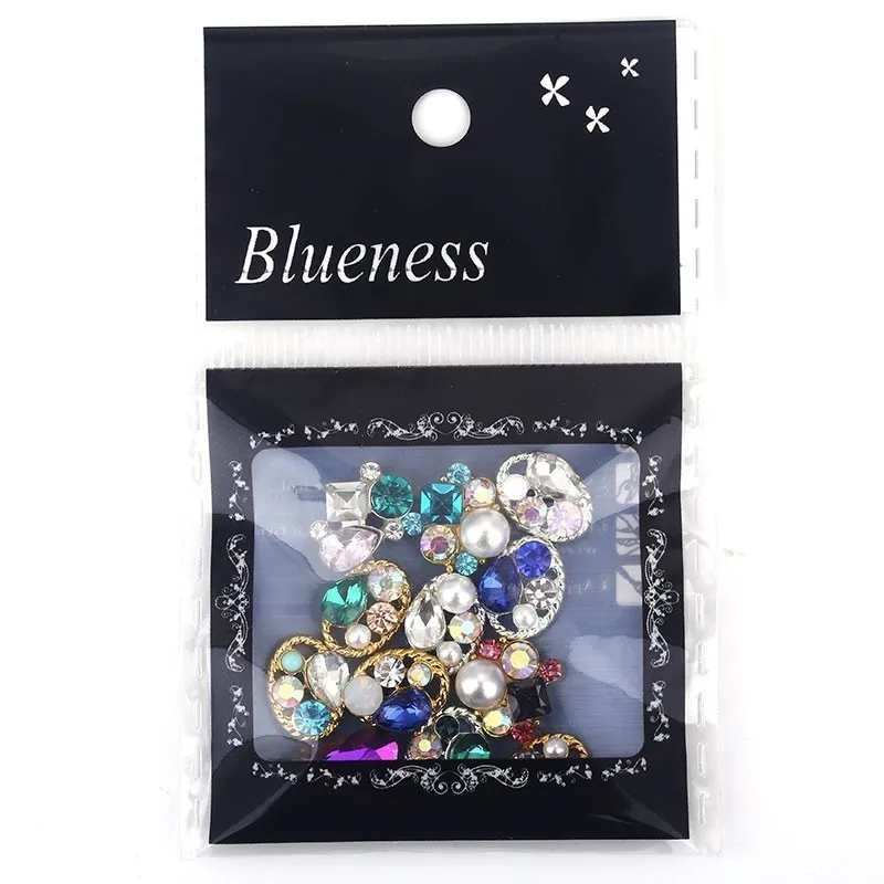 Blueness 10 шт. высокое качество дизайн ногтей украшения для металлические 3D блеск