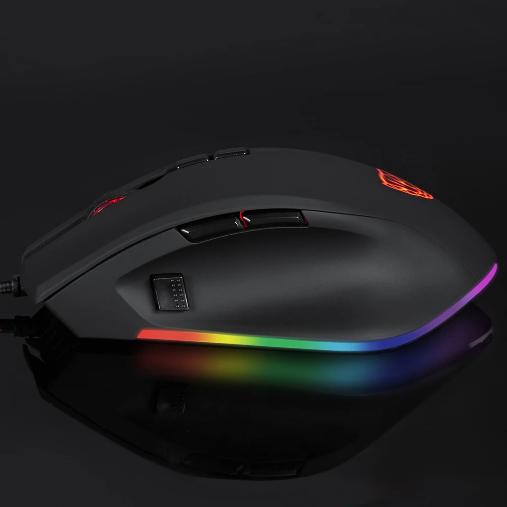 2018 11 Motospeed V80 проводная мышь 5000 точек/дюйм RGB игровой чип Расслабляющая рука для