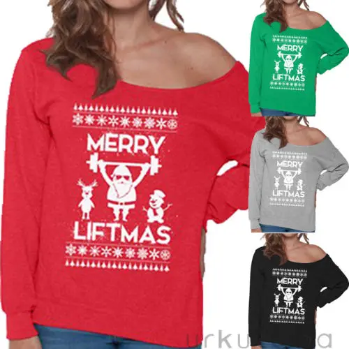

Winter Women O-Neck Hoodie Sweatshirt Jumper Pullover Xmas Outwear