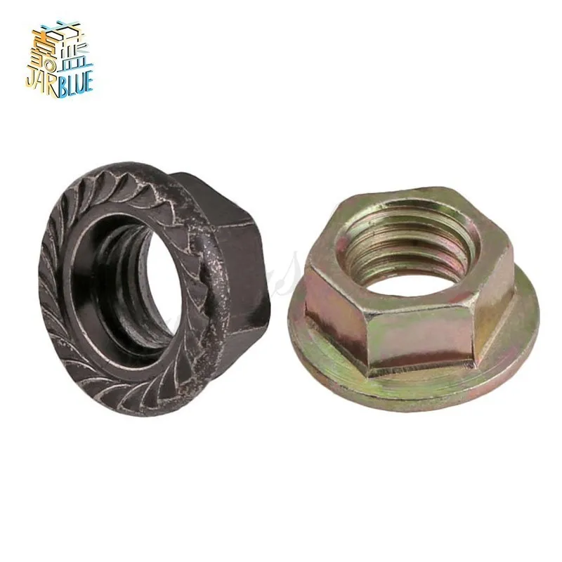

Free Shipping M3 M4 M5 M6 M8 M10 M12 Color Zinc Hexagonal Flange Nut / Flower Nut / Anti-skid Anti-loose