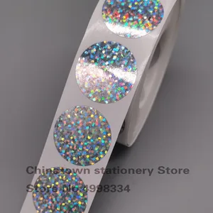 500 шт. в упаковке, наклейки с защитой от царапин, 1-Дюймовые круглые лазерные клеи для удаления царапин, ярлыки для билетов, промо-игр