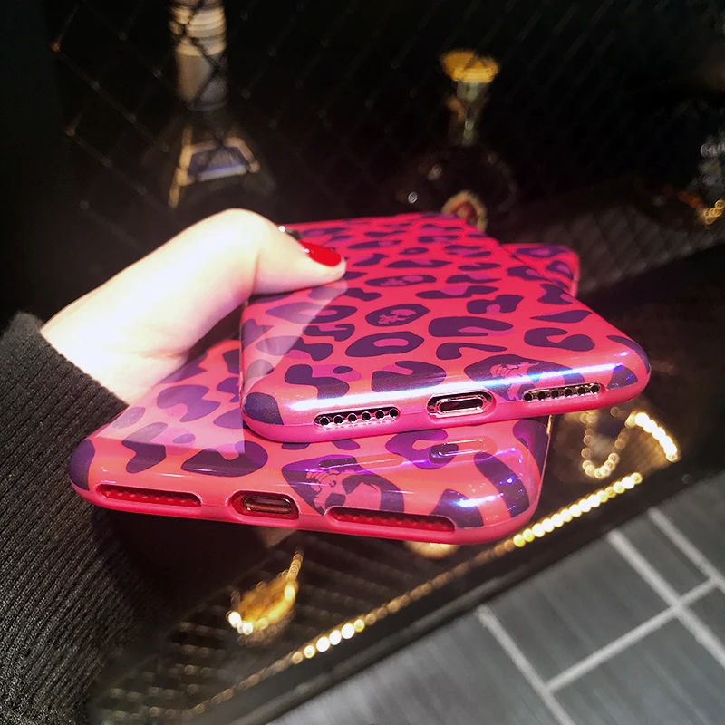Ретро чехол для телефона с леопардовым принтом Iphone XS XR 6 7 8 Plus X модная задняя