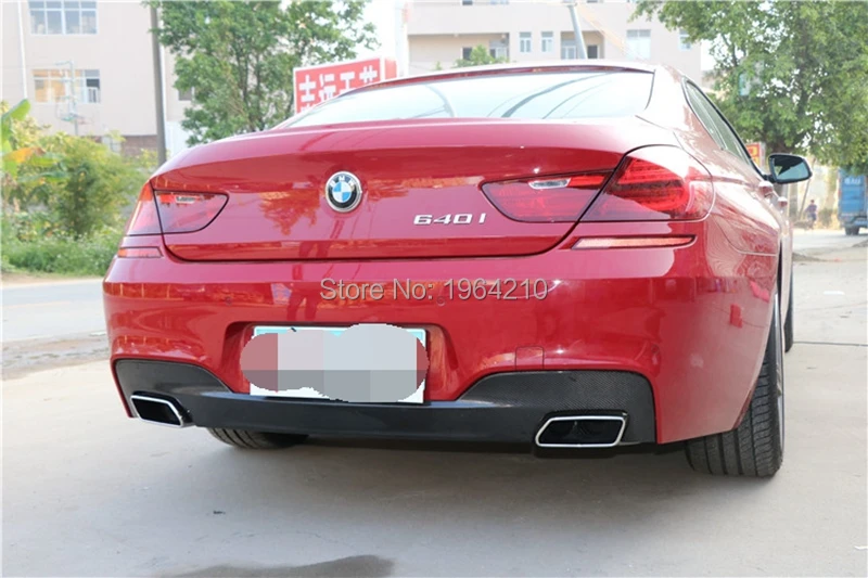 Для BMW F06 F12 F13 M6 6 Series 2012 2016 углеродное волокно задний диффузор бампер спойлер