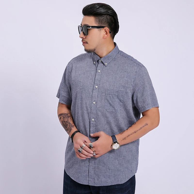 10xl 8xl 6xl 5xl 2018 Summer New Men Shirt Fashion Plaid Printing Male Casual Short Sleeve Large Size Brand Men's Clothing | Мужская